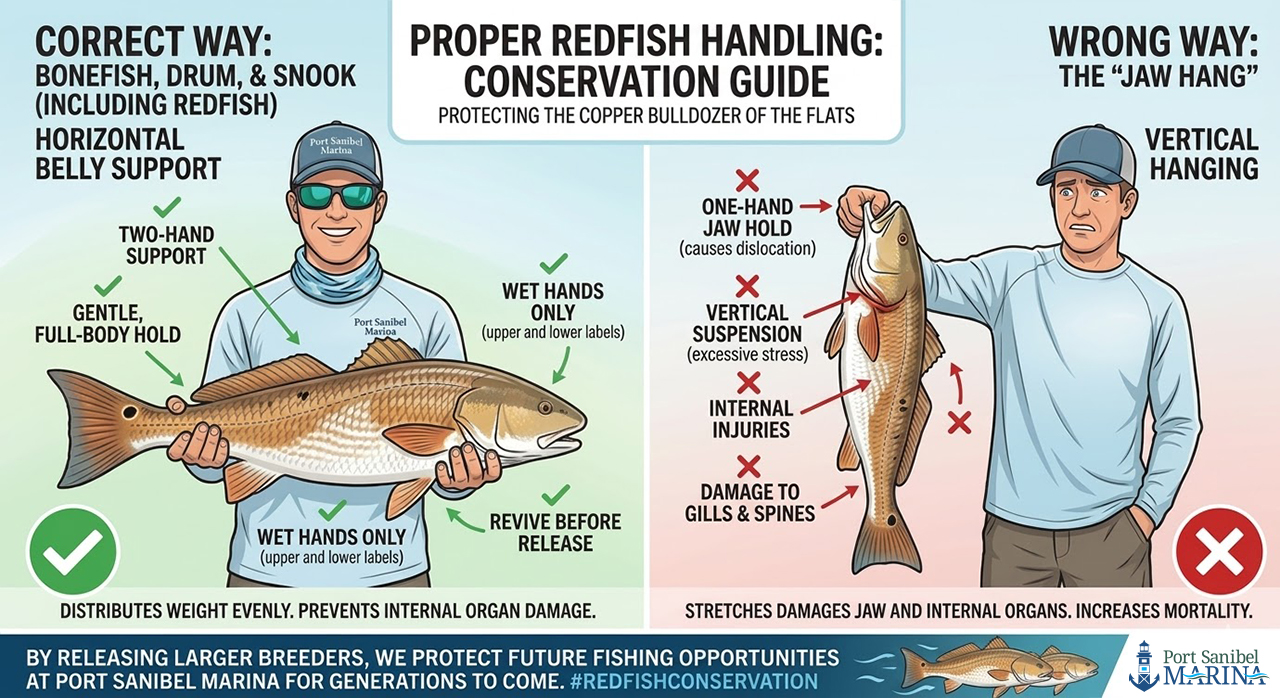 correct-way-to-catch-and-release-redfish-port-sanibel-marina