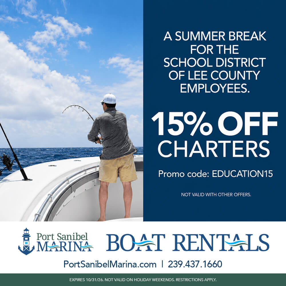 port-sanibel-marina-and-cottages-boat-charters-summer-promo